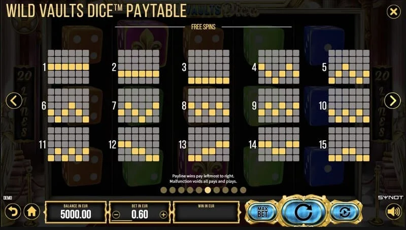 Wild Vaults Dice - Card Gamble screen with card color doubling